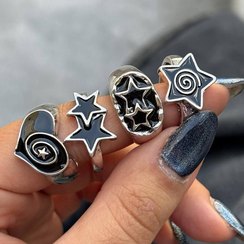 انگشتر ستاره مشکی⭐️🖤⛓️‍💥