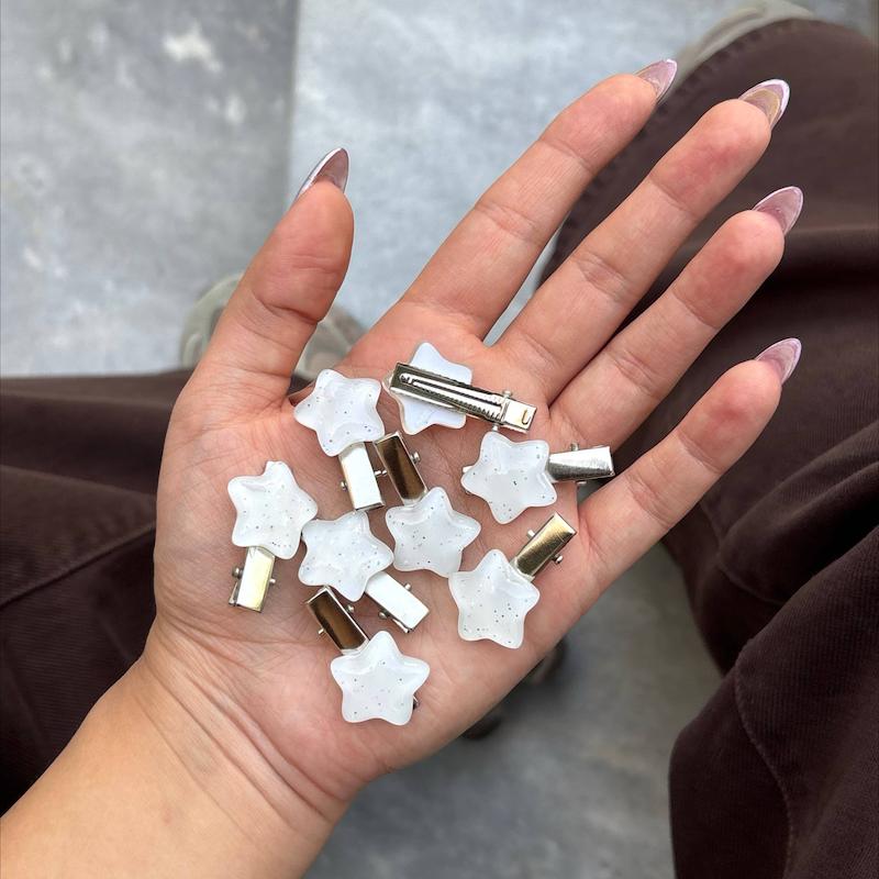 گیره مو پینترستی ستاره سفید⭐️🤍