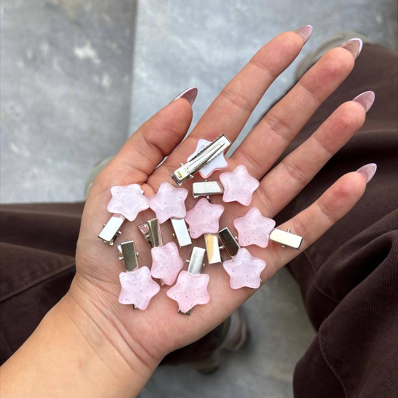 گیره مو پینترستی ستاره صورتی⭐️🩷