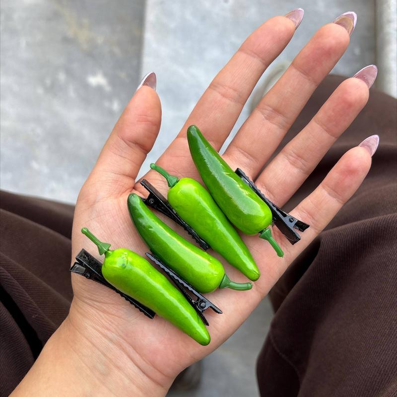 گیره مو پینترستی فلفل سبز🫑