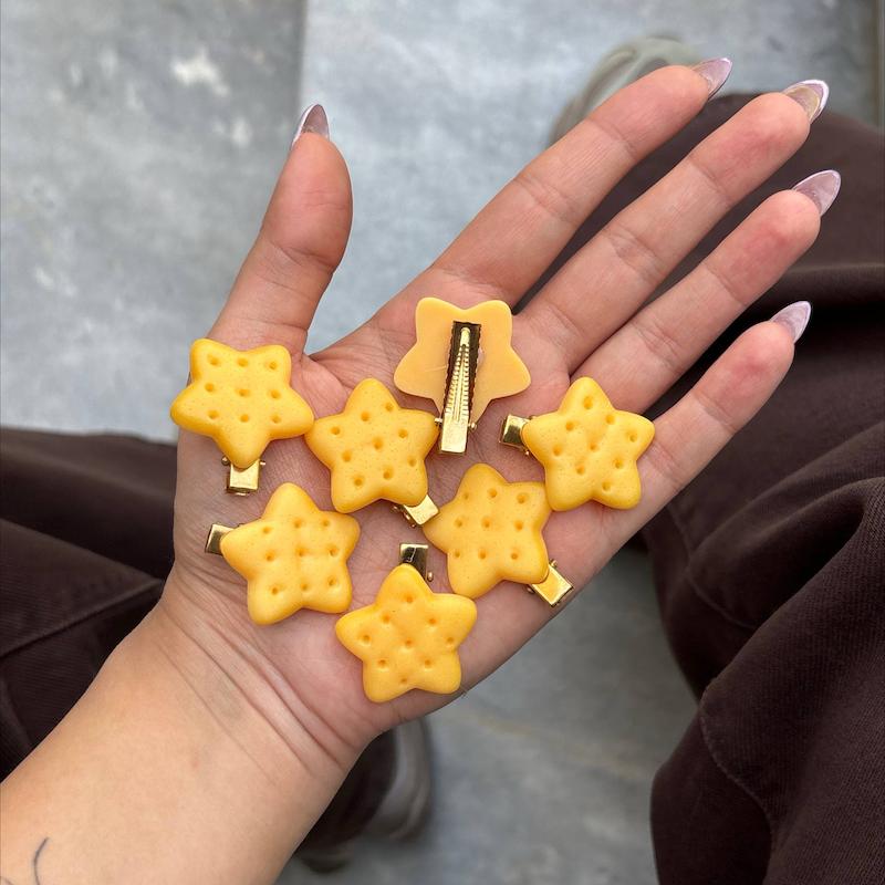 گیره مو پینترستی بیسکوئیت ستاره🍪⭐️