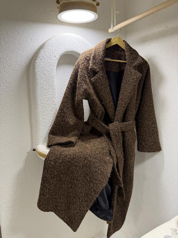 پالتو موهر زنانه قهوه‌ای