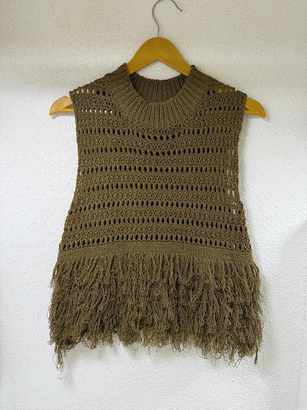 تاپ بافت زنانه ریش ریش