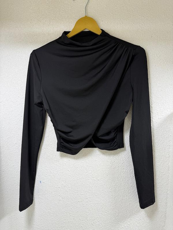 بلوز یقه اسکی‌ کراپ دراپه