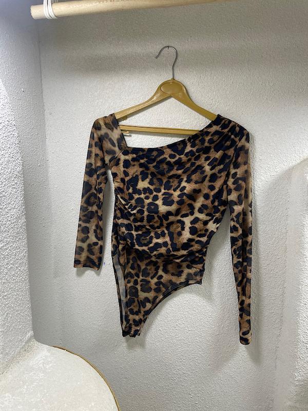 بادی پلنگی آستین بلند 