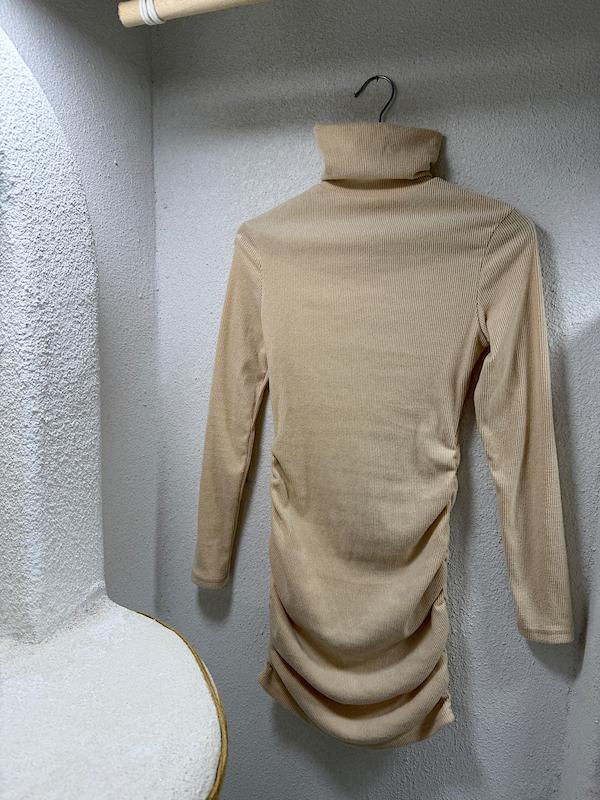 پیراهن یقه اسکی کش بافت 