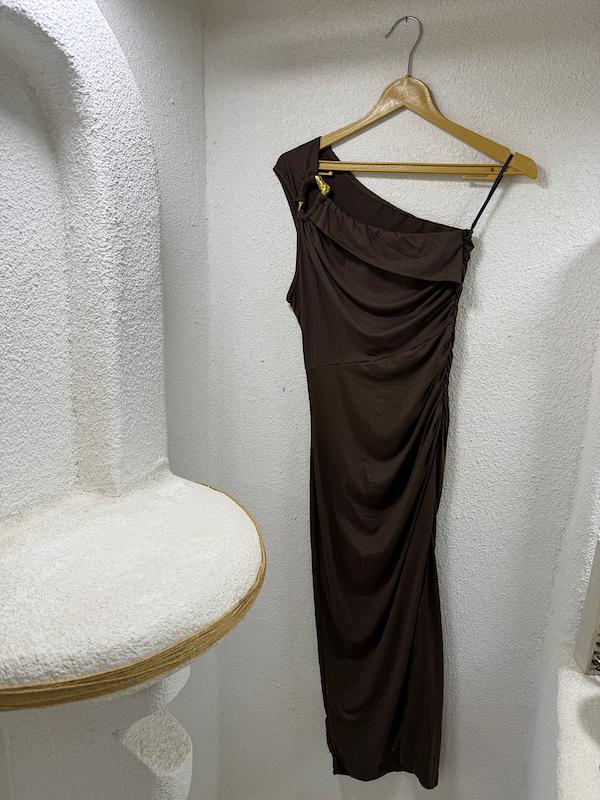 پیراهن بلند جذب قهوه ای 