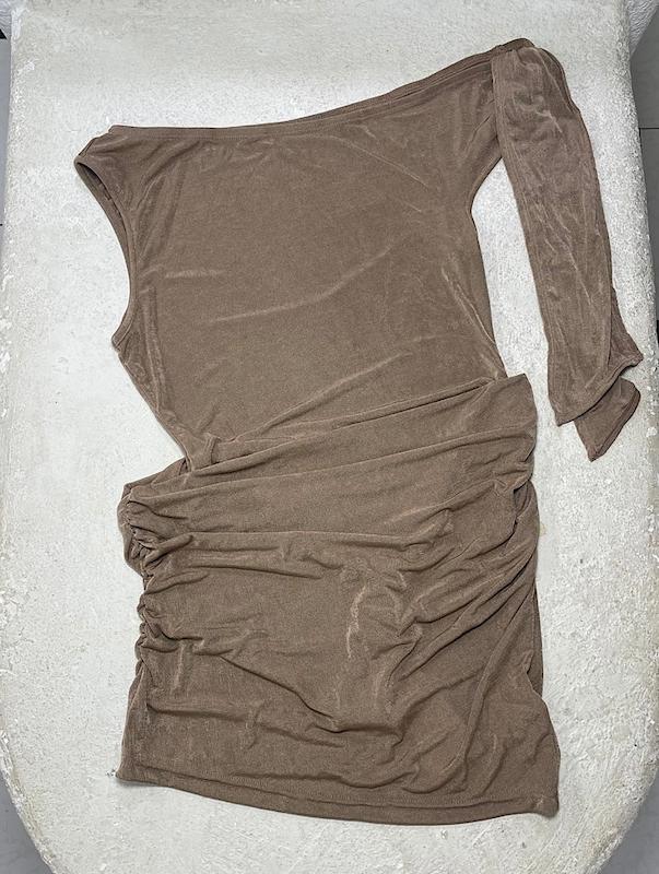 پیراهن کاراملی کوتاه