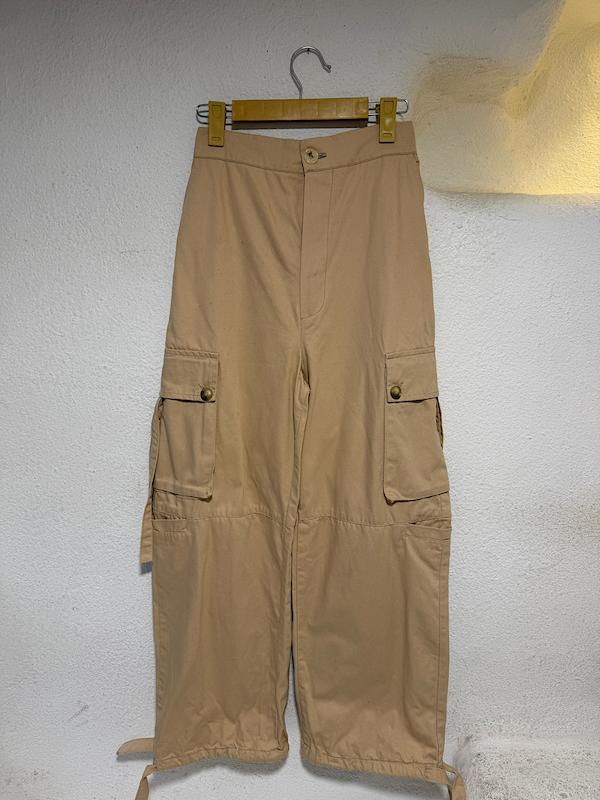 شلوار کارگو کرم 