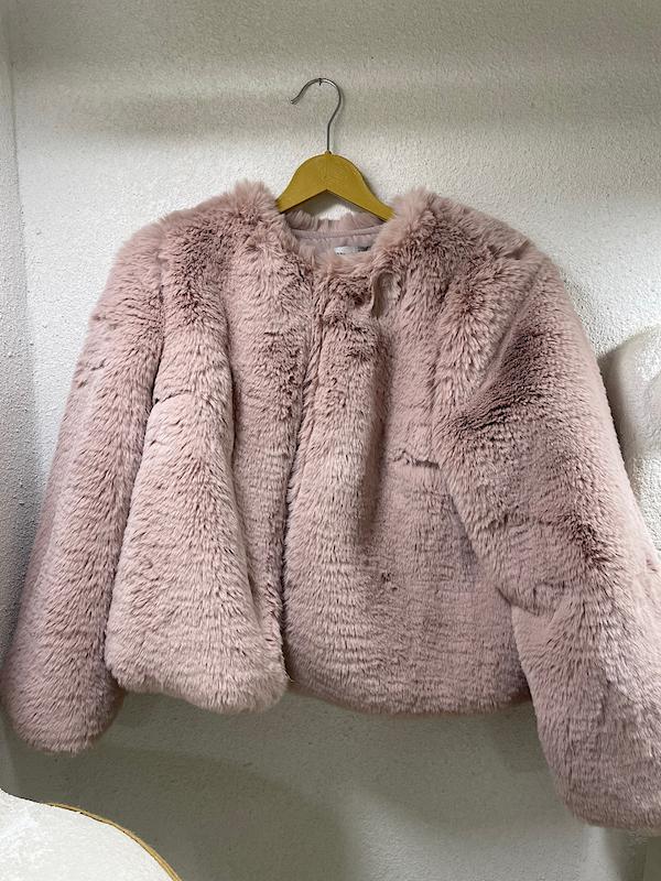 کت خز خرسی صورتی