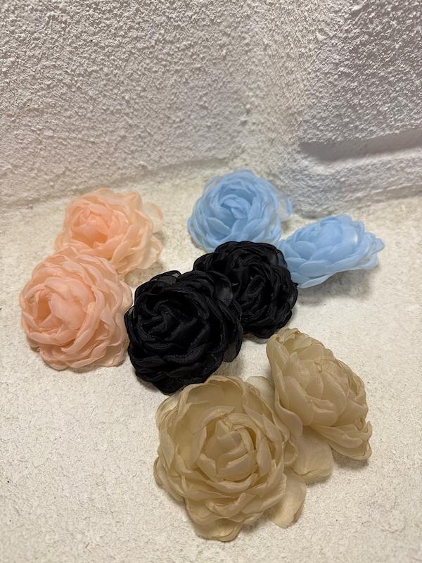 گوشواره گل پارچه ای 