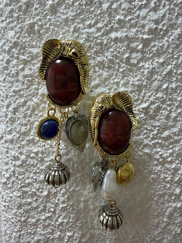 گوشواره سنگ آویز 