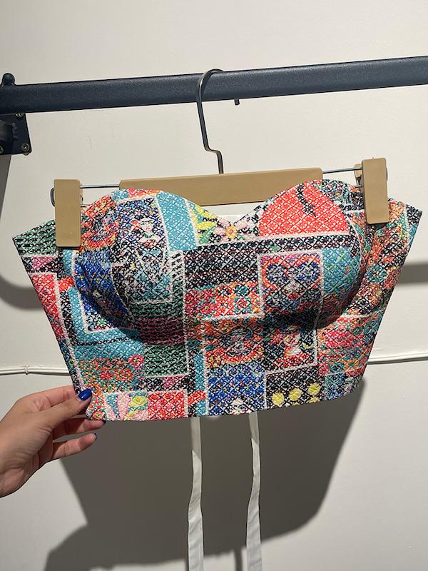 کراپ دکلته کرستی چند رنگ