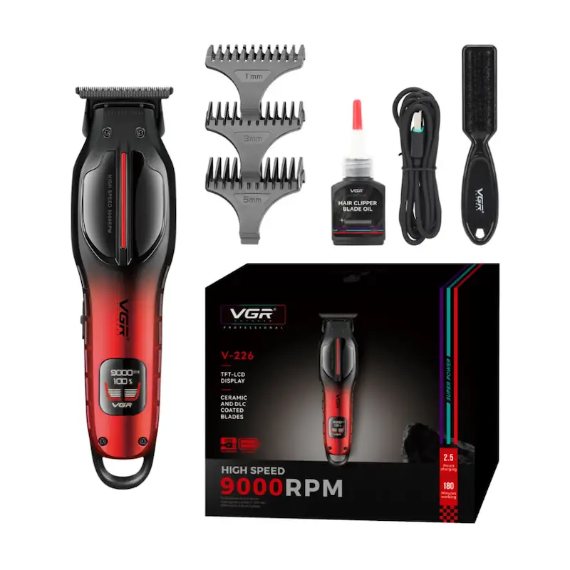 ماشین اصلاح سر و صورت وی جی آر مدل V-226 خط زن حرفه ای VGR 