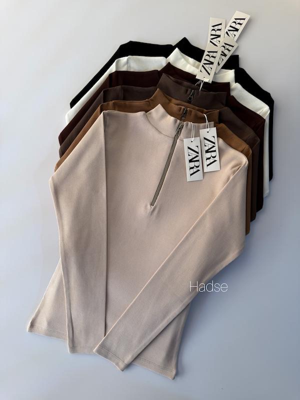 بلیز نیم زیپ zara