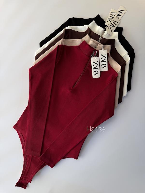 بادی نیم زیپ zara