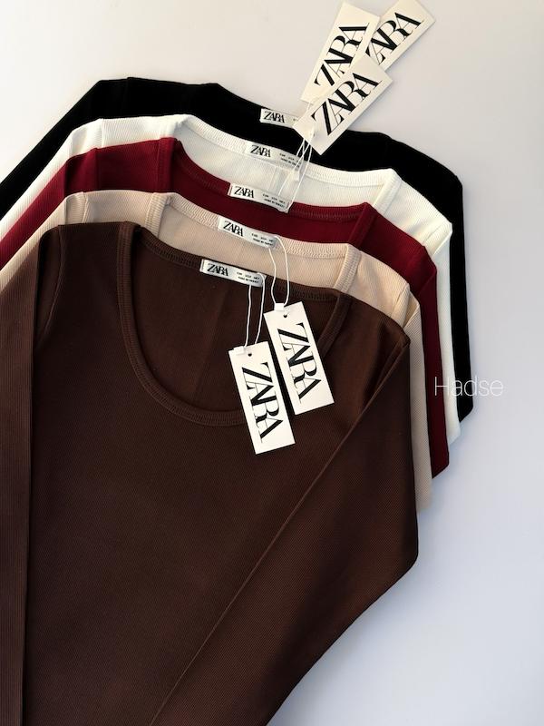 بلیز یقه گرد باز zara