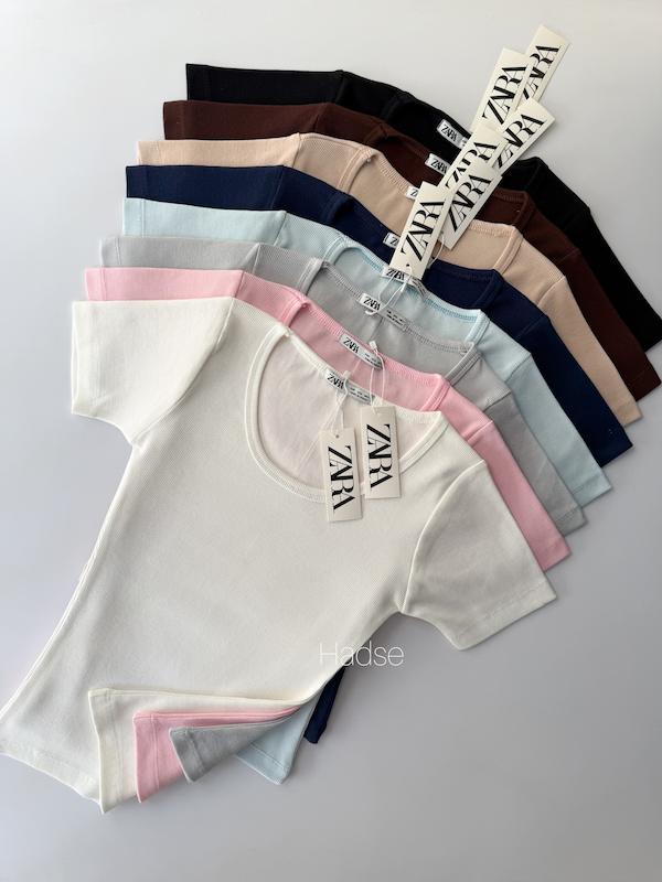 تیشرت یقه باز Zara 