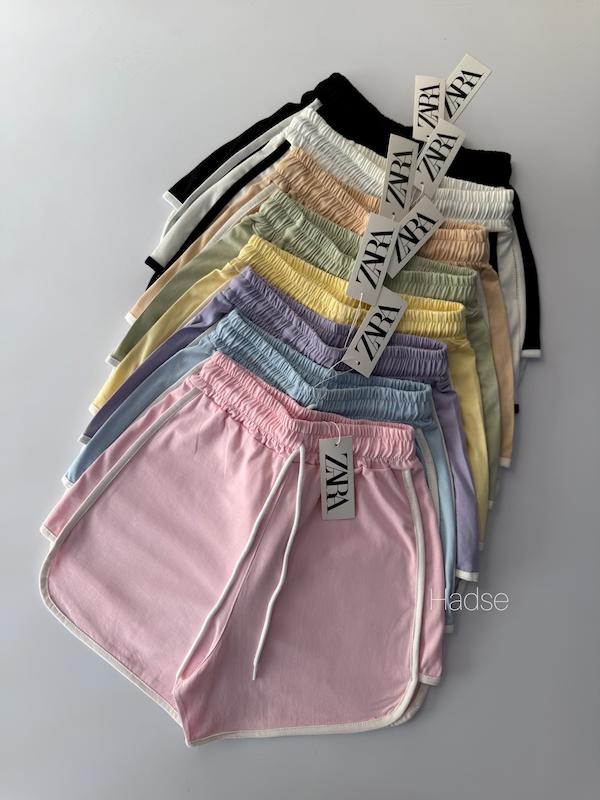 شورتک بیسیک نواری zara