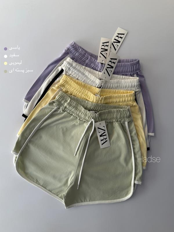شورتک بیسیک نواری zara