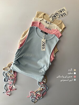 کراپ تاپ بقل گت دار - Zara