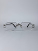 عینک Cartier Frameless سه صلیب با فریم استات و فلز سیلور و شیشه فتوکرومیک UV400