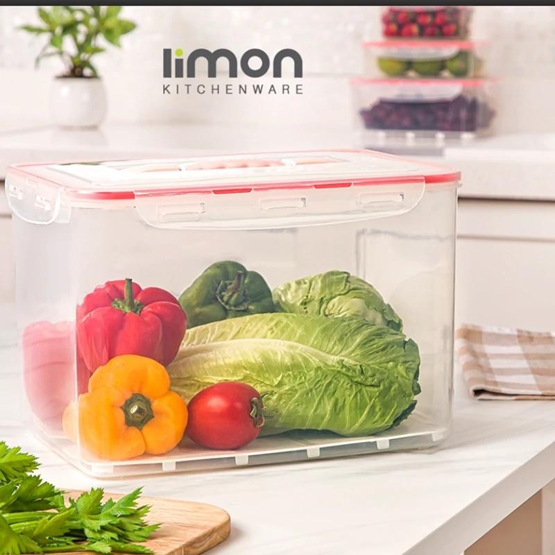 ظرف فریزری و نگهدارنده چهار قفل صنعت 14 لیتری لیمون
