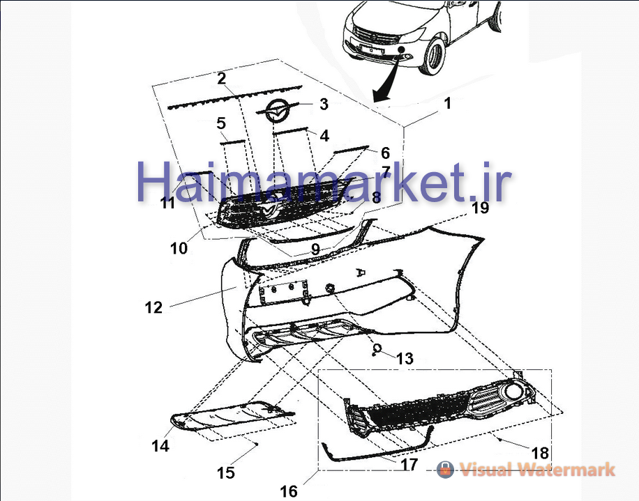 کاتالوگ محل قرار گیری قطعه