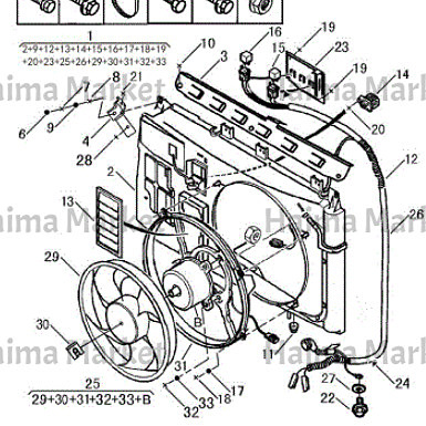 مجموعه موتور فن رادياتور H30