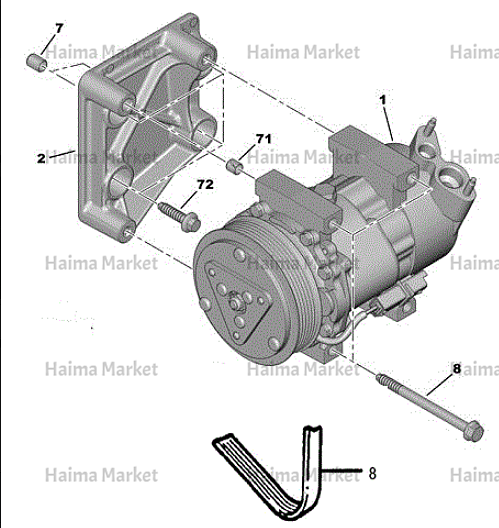 پایه کمپرسور کولر 3 پیچ H30