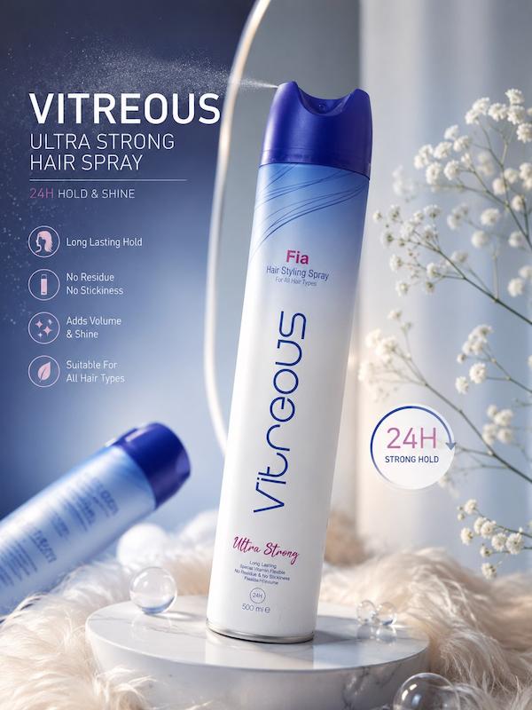 اسپری مو تافت Vitreous Ultra Strong