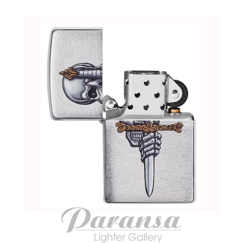 فندک زیپو اورجینال مدل   SWORD SKULL DESIGN
