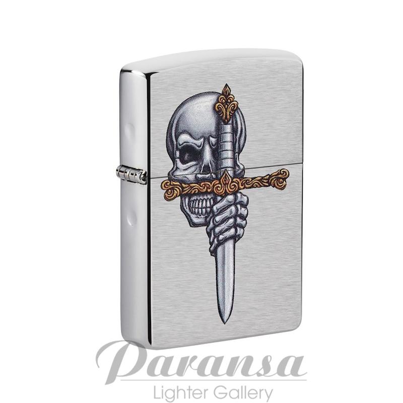 فندک زیپو اورجینال مدل   SWORD SKULL DESIGN