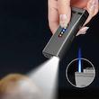 فندک گازی شارژی FLABOX با چراغ قوه سه حالته