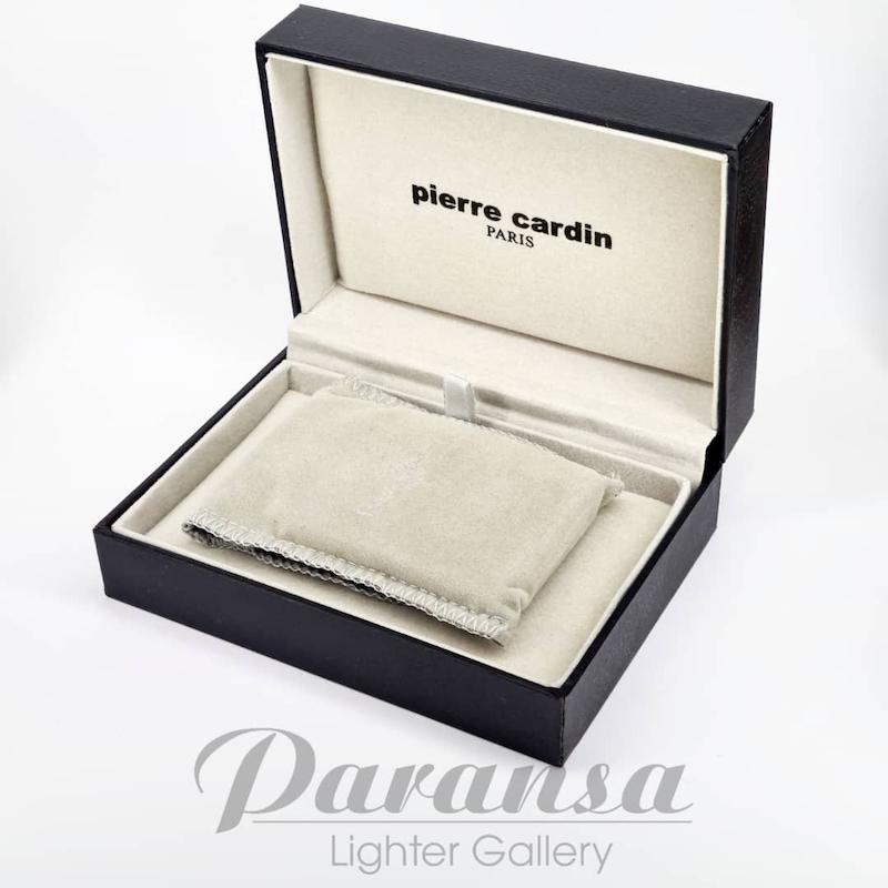 فندک گازی پیر کاردین مدل MF 158-3S مشکی لاکی مگنتی با کیف مخمل و جعبه اورجینال ساخت فرانسه
