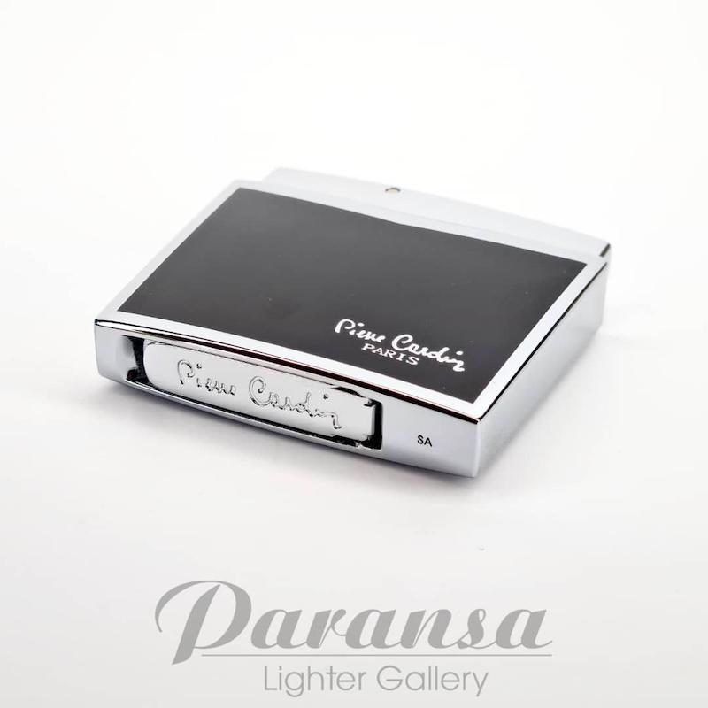 فندک گازی پیر کاردین مدل MF 158-3S مشکی لاکی مگنتی با کیف مخمل و جعبه اورجینال ساخت فرانسه