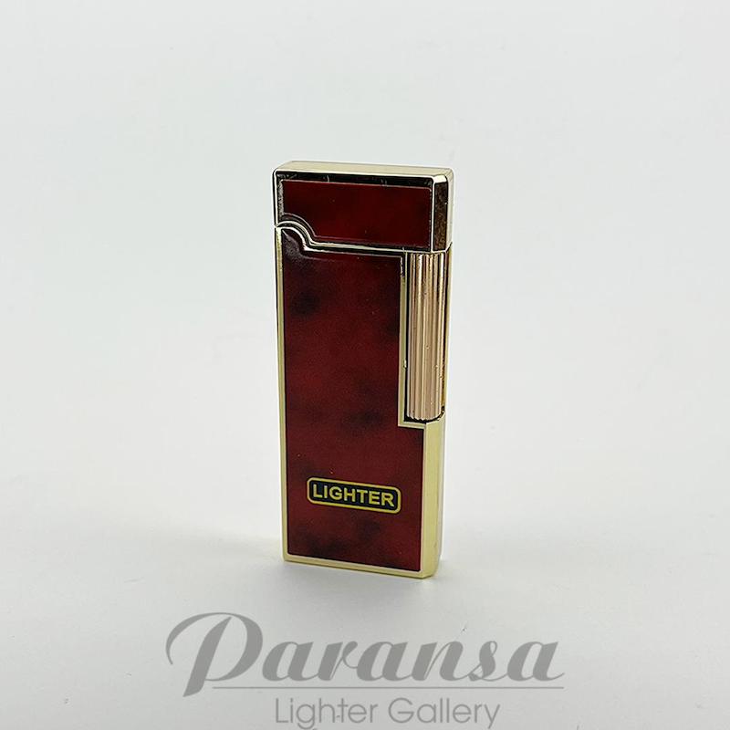 فندک گازی بغل زن برند Lighter سبز با مکانیزم چخماقی طرح سنگی