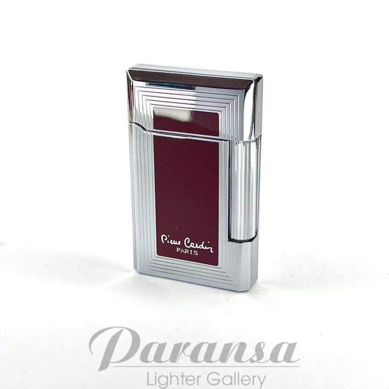 فندک Pierre Cardin پیرکاردین نقره‌ای و لاکی قرمز اورجینال