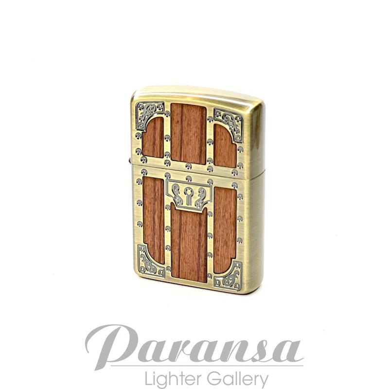  فندک زورو بدنه چوبی و برنجی با جعبه فلزی 