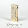 فندک دروی گازی طلایی طرح Alfred Dunhill با بدنه برجسته و جعبه شیک