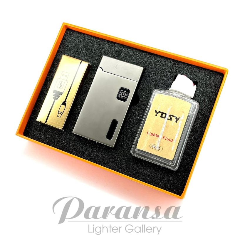 فندک دوحالته پلاسما و بنزینی شارژی با طراحی خاص و جعبه شیک