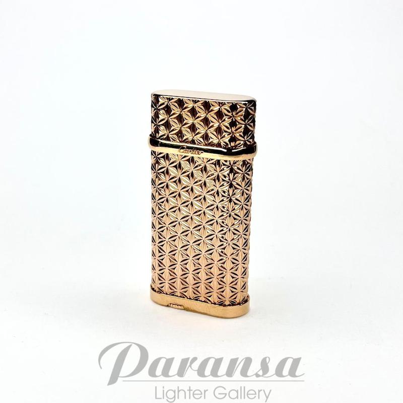 فندک کارتیه مدل بافت ریز رز گلد 