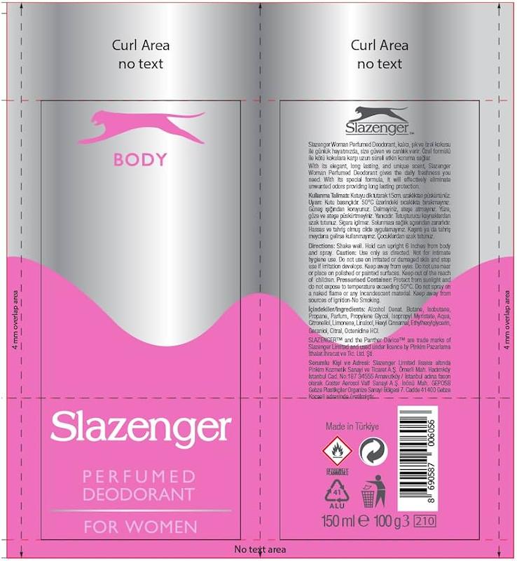 اسپری دئودورانت انگلیسی زنانه Slazenger