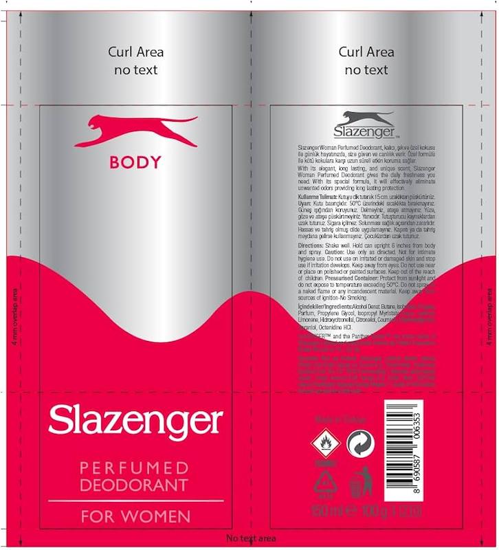 اسپری دئودورانت انگلیسی زنانه Slazenger Women Red –