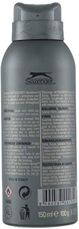اسپری دئودورانت انگلیسی مردانه Slazenger Active Sport Green 