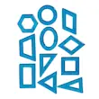 شابلون اشکال هندسی 11 تکه پارس رسام