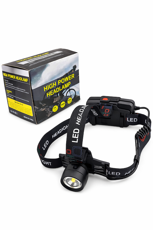 هدلایت LED نور قرمز – مخصوص هشدار و دید شب_ چراغ قوه پیشانی