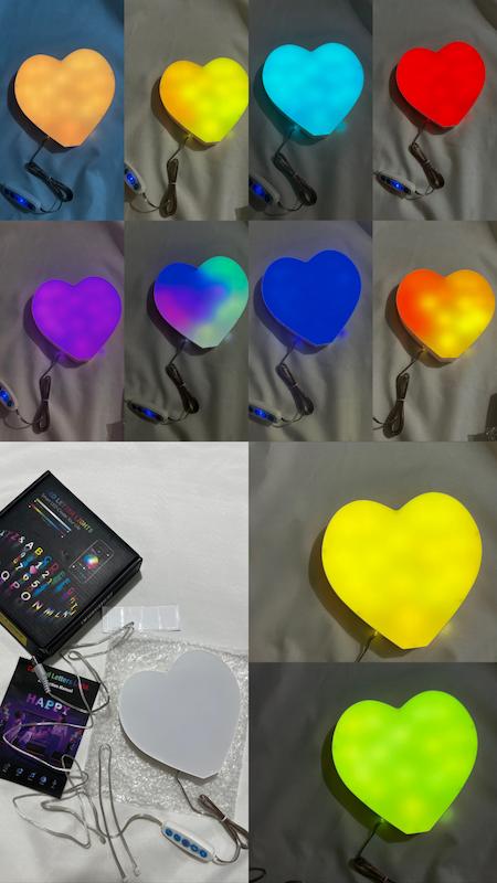 چراغ تزئینی قلبی با رقص نور