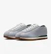 Nike Cortez Leather Wolf Grey Perforated Swoosh
