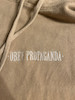 Obey Men's Tan and Cream Hoodie